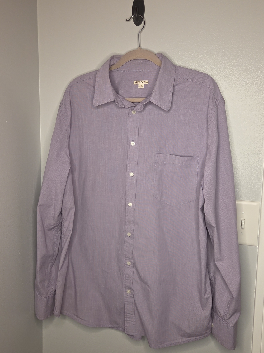 Merona Lavender Long-Sleeve Button-Up Dress Shirt
